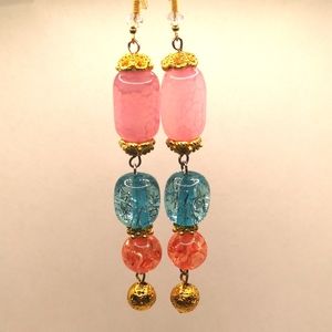 Handmade colorful resin earrings
